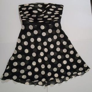 Polka Dot Retro Strapless Cocktail Prom Dresses